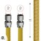 Flextron Gas Line Hose 1/2'' O.D.x30'' Len 1/2" FIP Fittings Yellow Coated Stainless Steel Flexible Connector FTGC-YC38-30B - alternate 5